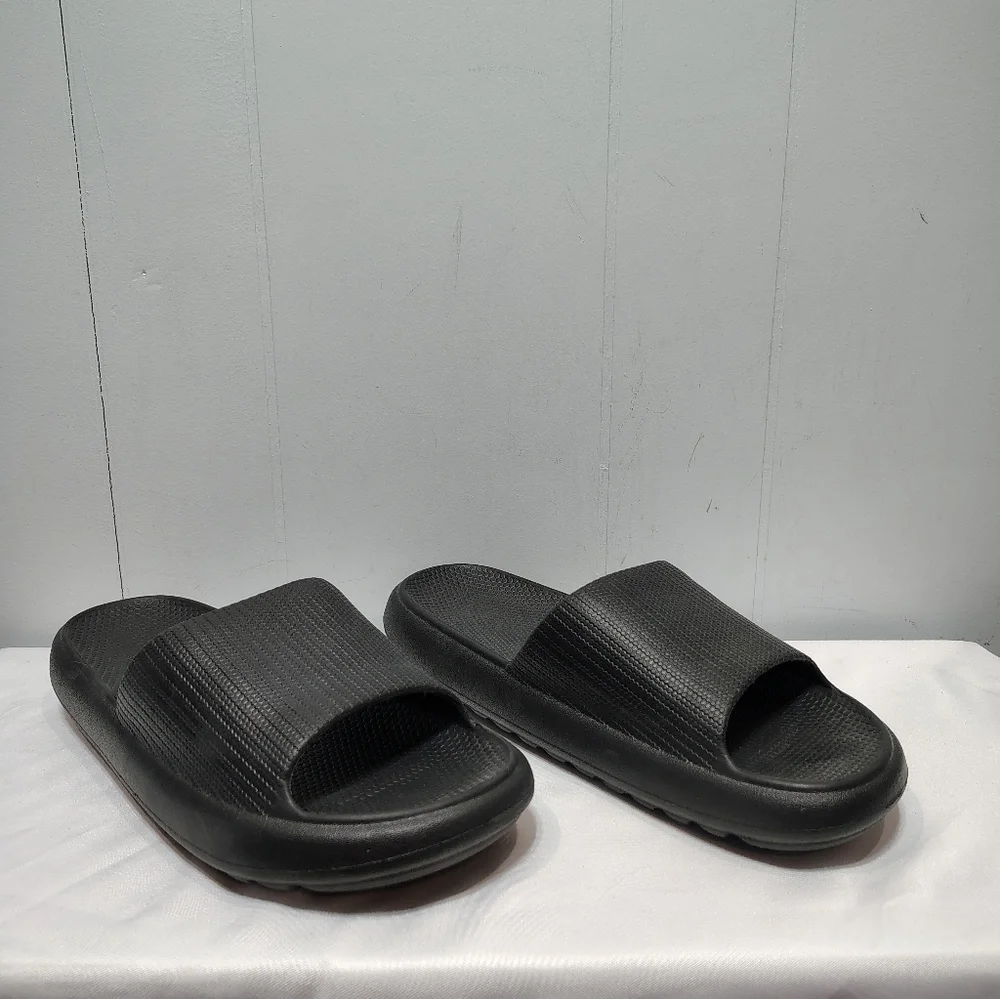 Men’s Black‎ Slide Sandals EVA Foam Comfort Pool Shoes 9.5